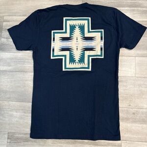 Pendleton Dark Blue Tee with Bold Pattern